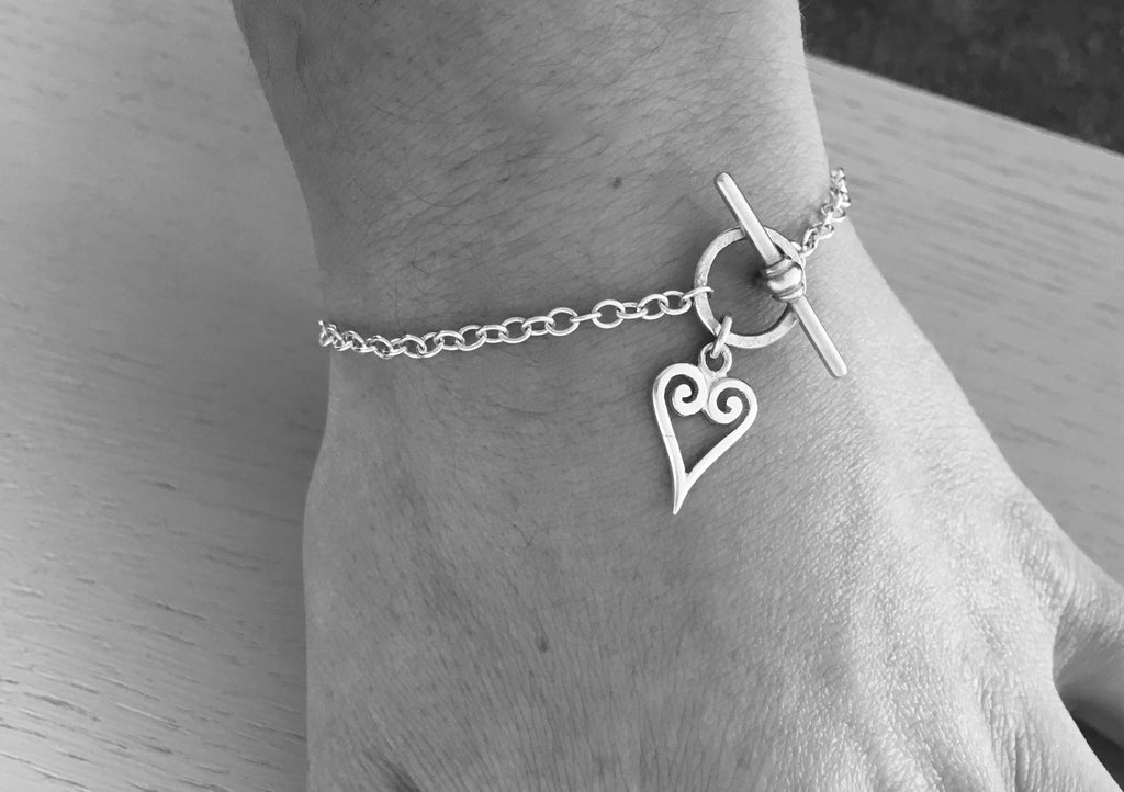 Viking Heart Bracelet on wrist
