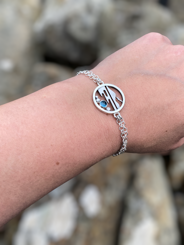 The Highlands Double Chain Bracelet on wrist