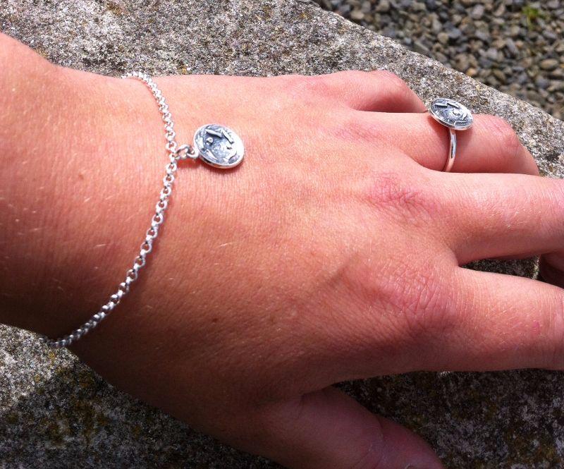 Silver Darlings Charm Bracelet on wrist