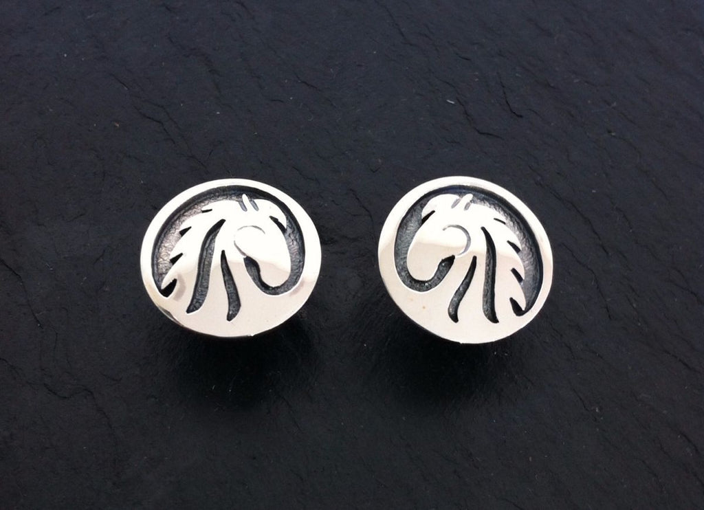 White Horses Earrings