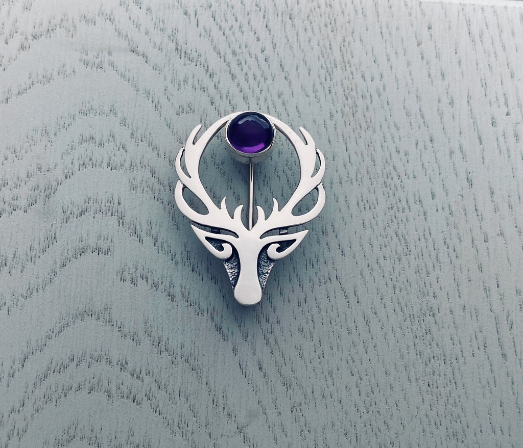 highland stag brooch