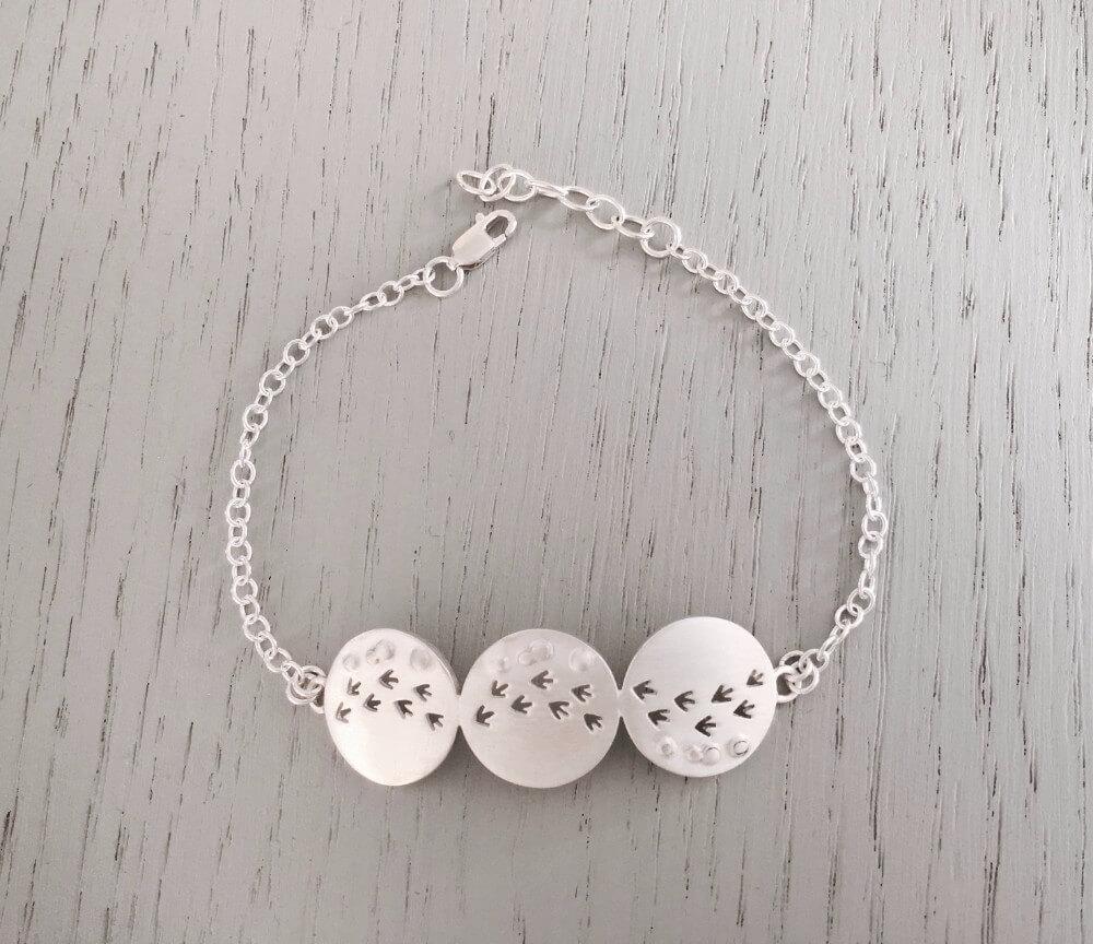 Bird Prints in the Sand Triple Bracelet