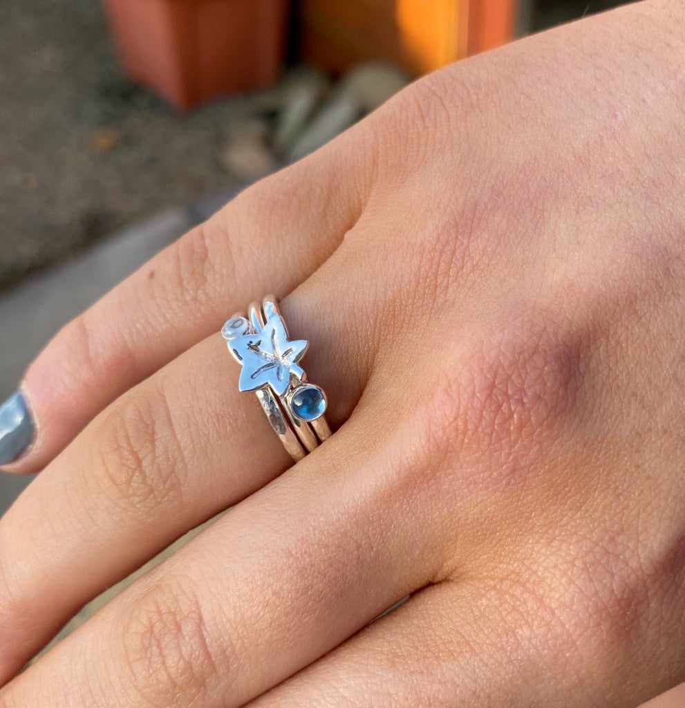 Autumn Leaves and Winter Frost Ring