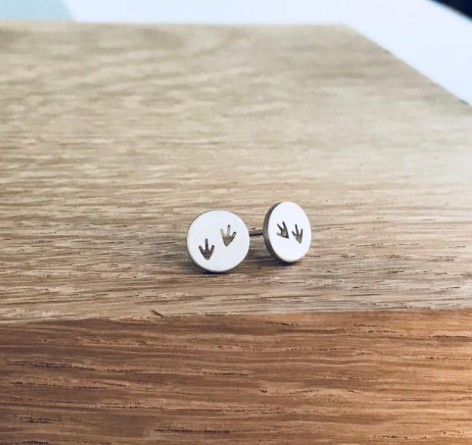 bird prints in the sand earrings