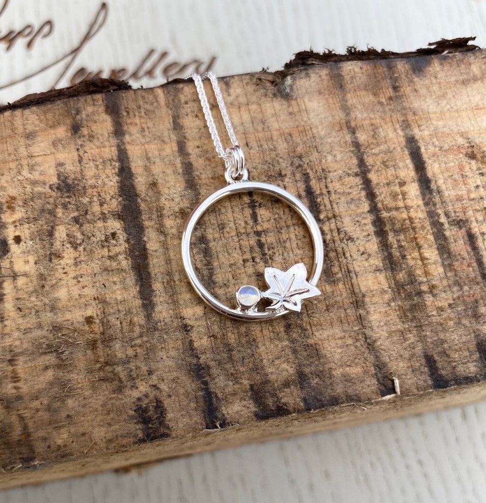 Autumn Leaves and Winter Frost Single Loop Pendant