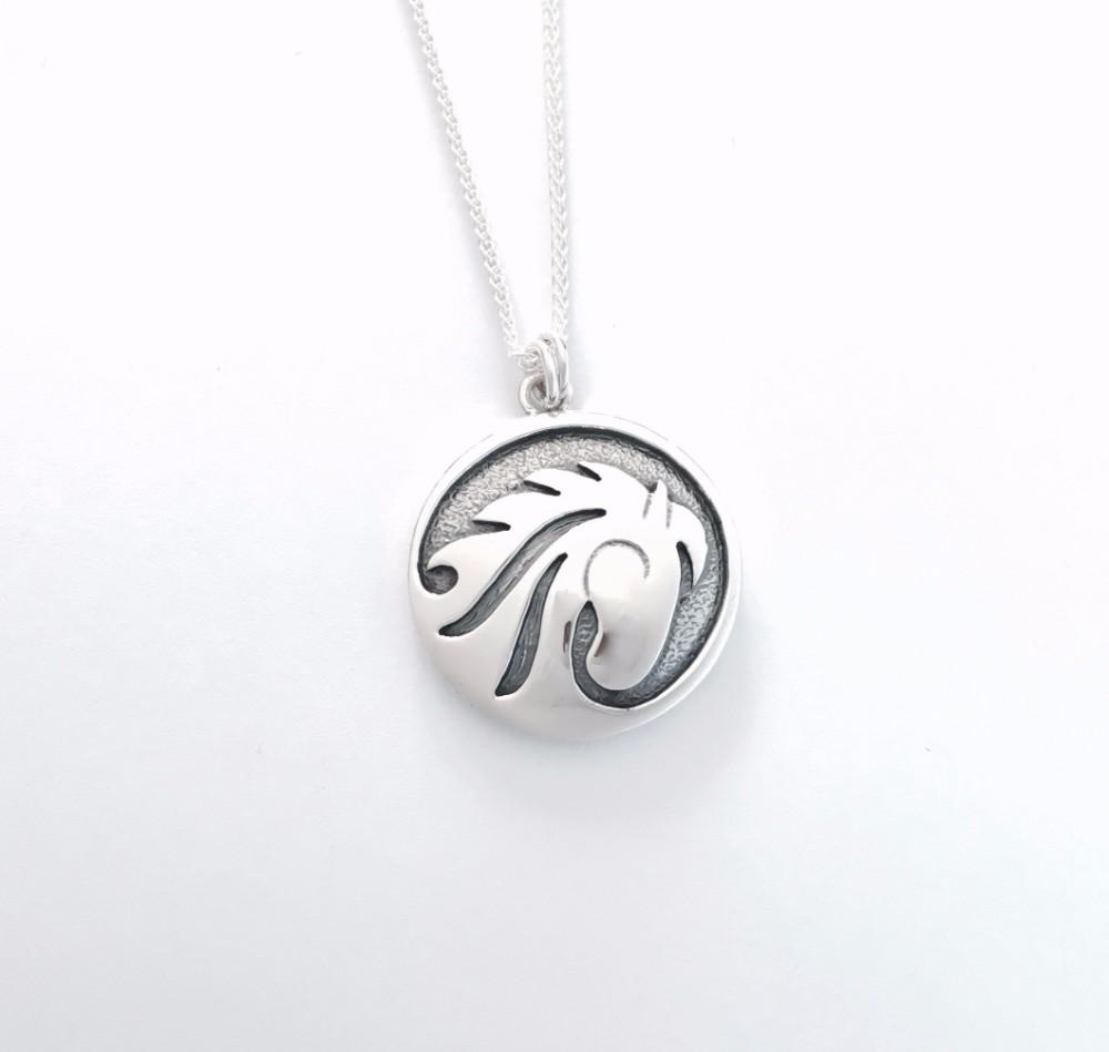 White Horses Medium Pendant